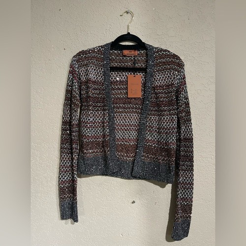 Missoni | NWT! Embellished metallic striped crochet-knit cardigan - Picture 6 of 12
