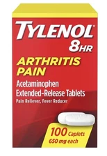 8HR Arthritis Pain Relief Caplets, 650 Mg Acetaminophen Arthritis 100 ct Ex 2/28