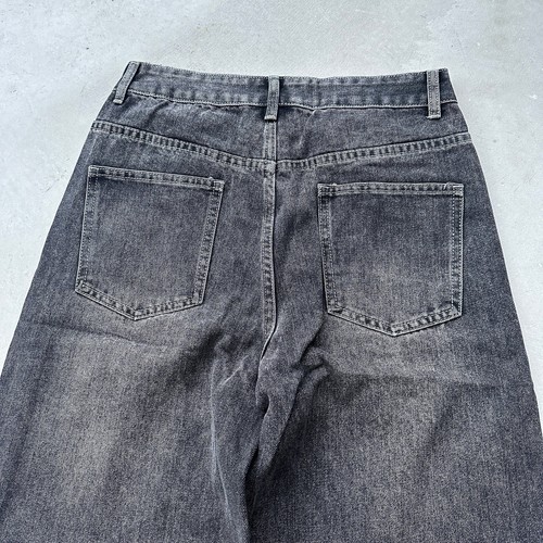 Baggy Wide Leg Black Jeans (Jnco Size) 2000s Y2K Vintage Skater Faded - Size 32 - Bild 4 von 4