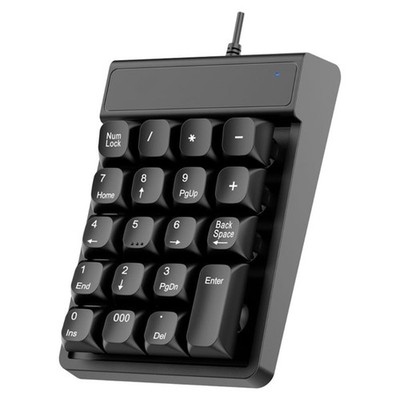 Ergonomic USB Number Pad 19Keys Waterproof Numeric Keyboard For Accounting Work