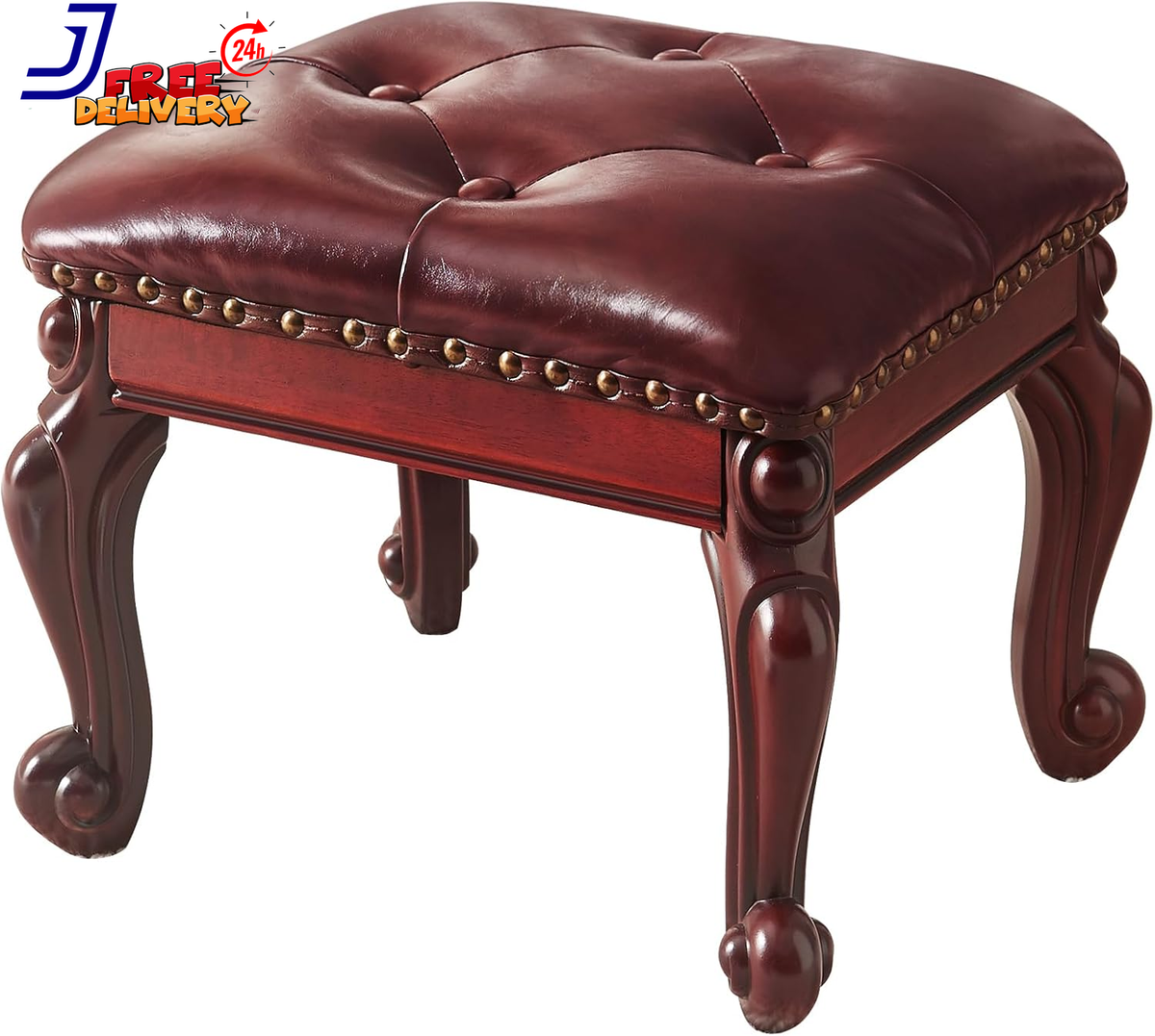 オットマン・スツール ottoman leather footstool Ottoman Foot Rest Small Leather Footstool Vintage Living Room