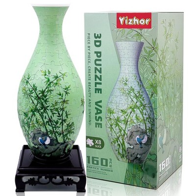 3D Puzzles for Adults, Puzzle Vase for Flowers, 160-Piece 3D Puzzle Vase, Cra...