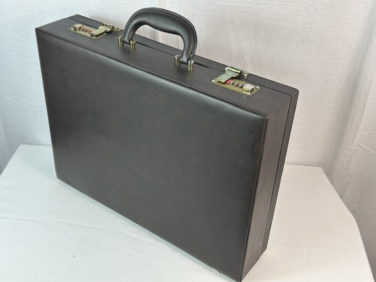 Vintage Elkhart Hard Shell Attache Case Combo Lock Briefcase