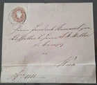 1861 ANK 21 braun 10 Kreuzer Brief BISENZ PISEK n. Wien