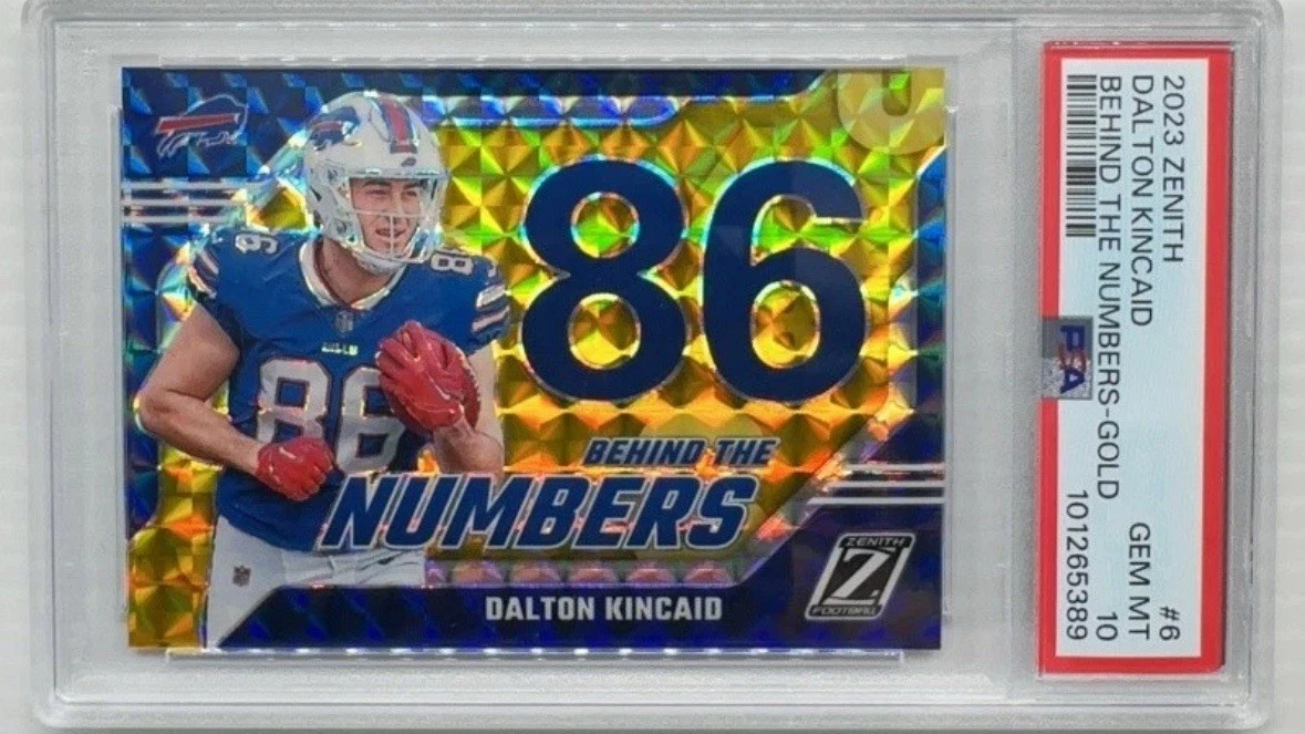 Dalton Kincaid Panini Zenith Behind the Numbers #6 Gold