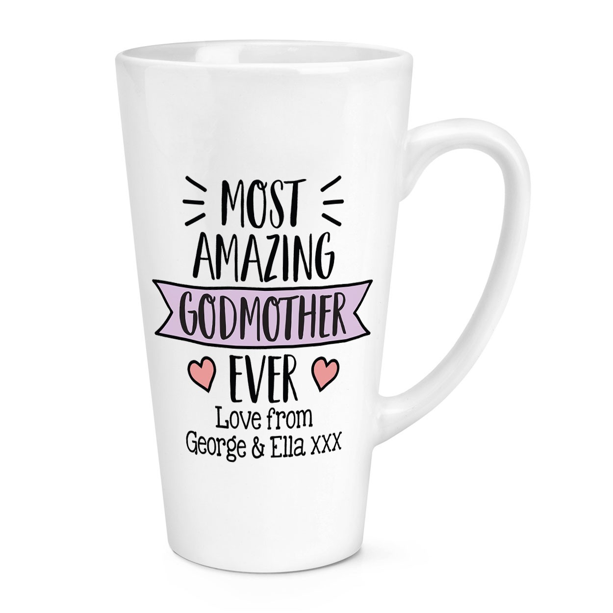Personalised Most Amazing Godmother Ever Love 17oz Large Latte Mug Cup Best