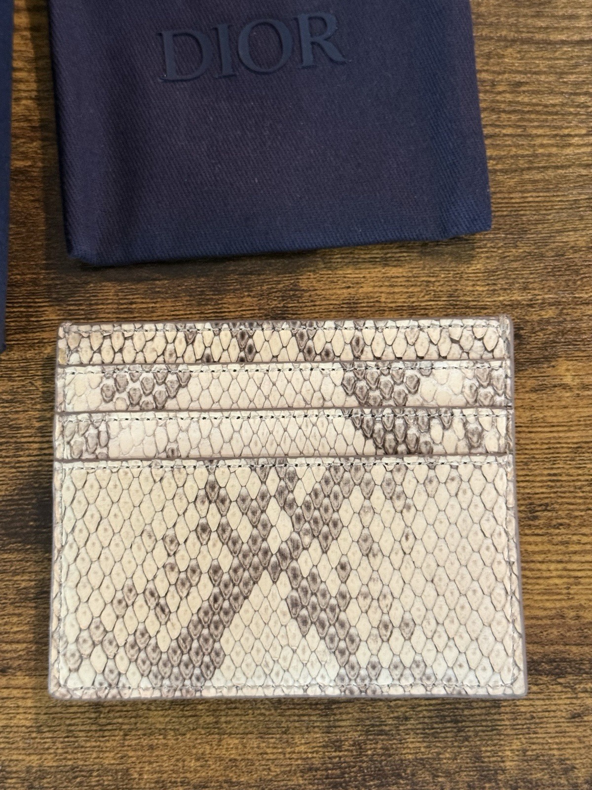DIOR Neutral Tan Python Card Holder EXTREMELY RAR… - image 9