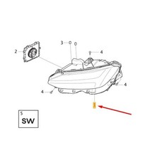 Volvo V90 Cross Country Front Right Headlight LHD 31655741 Nouveau authentique