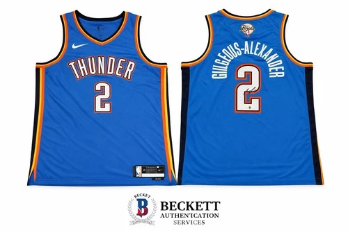 Shai Gilgeous Alexander Signed 2025 NBA Finals Jersey Thunder Beckett BAS COA