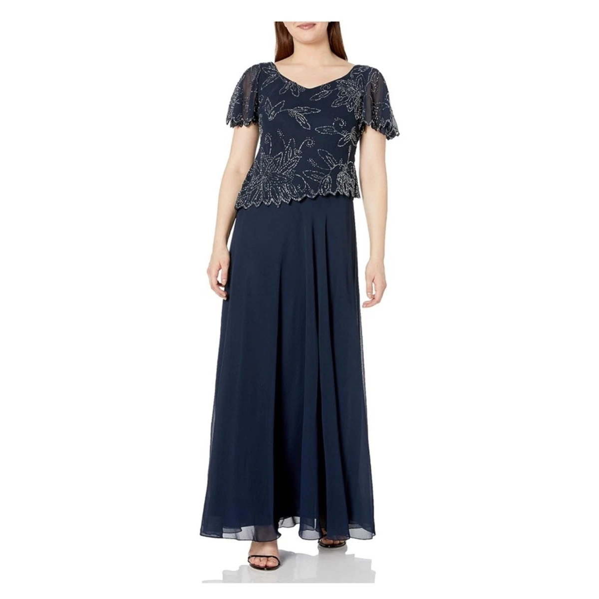 j kara plus size formal dresses J Kara Long Mother of the Bride Dress Sale – The Dress Outlet main image 1