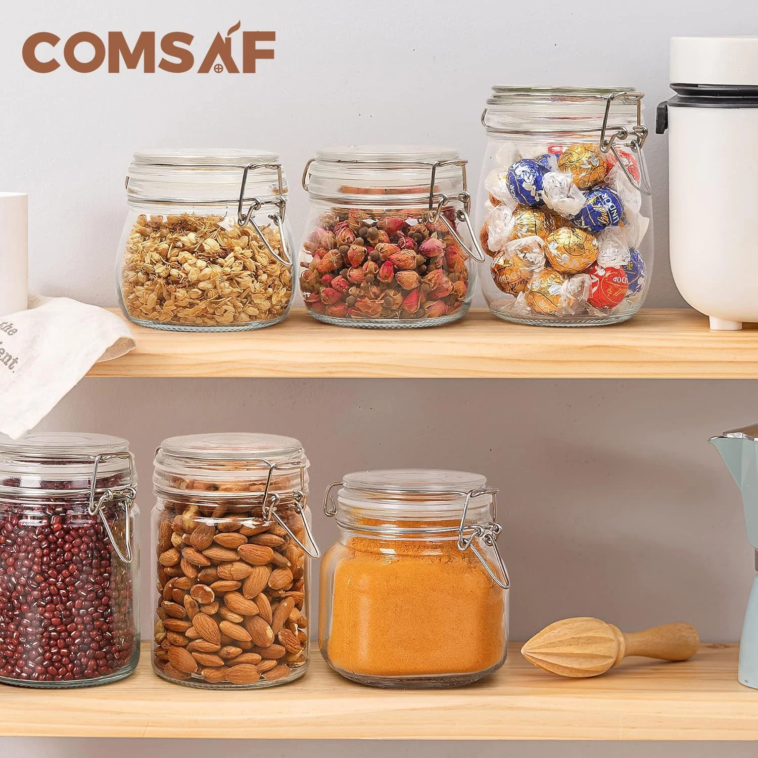 ComSaf Airtight Glass Canister Set - Thumbnail 3