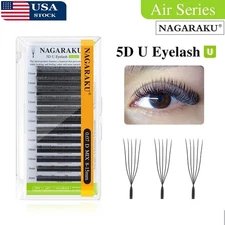 NAGARAKU U Shape 5D Soft Light Natural Eyelash Extension Mink Faux Makeup