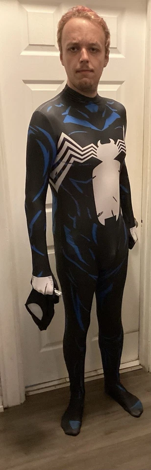 Spiderman Traje Negro Disfraz Adulto Extra Grande Foto 2 de 4