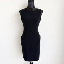 Candies Black Sleeveless Sheath Dress Gold Zipper Back Size 1