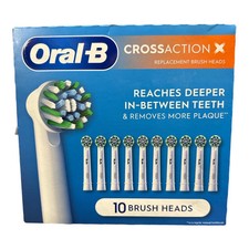 NEW Oral B Replacement Brush Heads Crossaction X 10 Pack - INDIVIDUALLY SEALED
