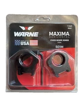 WARNE Maxima Horizontal 1 inch PA Medium Matte Rings (501M)