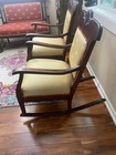 Set Of Antique French Empire Style Bench / Settee, Chair & Rocking Chair — photo 7
