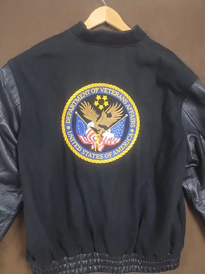 Chaqueta de cuero de EE. UU. Departamento de Asuntos de Veteranos Talla XL Foto 2 de 4
