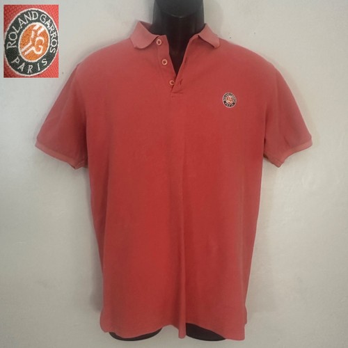 Roland Garros Embroidered Polo Medium Gently worn 100% combed cotton 21" armpits