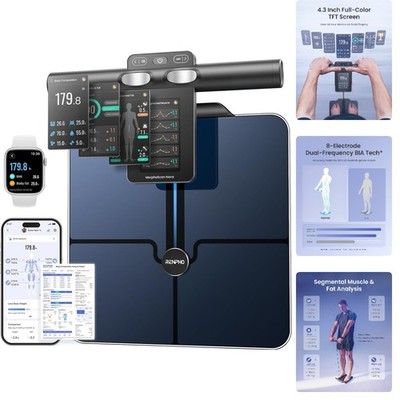 8-Electrode Body Fat Scale with TFT Display - MorphoScan Nova, Dark Blue