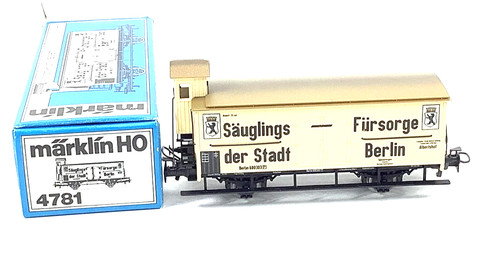 Märklin 4781   Kühlwagen Fürsorge Berlin m.Bremserhaus   in OVP - ungenutzt | Zustand: Gebraucht