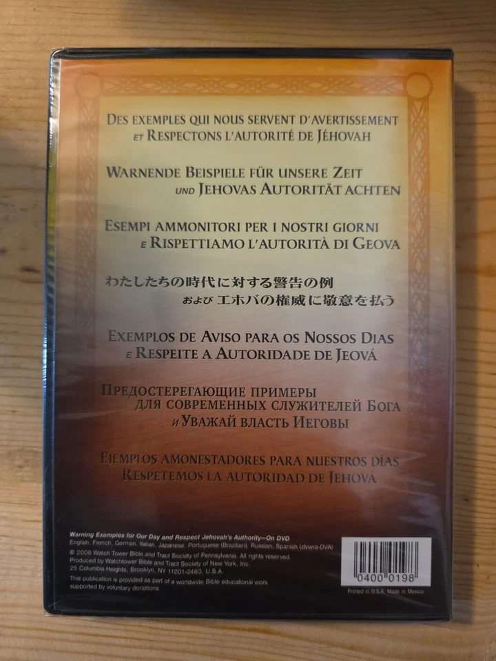 Warning Examples for Our Day & Respect Jehovah's Authority (DVD, 2008) - Image 2 of 2