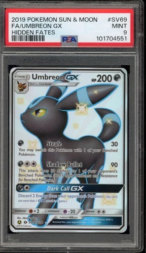 Pokemon Umbreon GX Hidden Fates Full Art #SV69 PSA 9 Mint