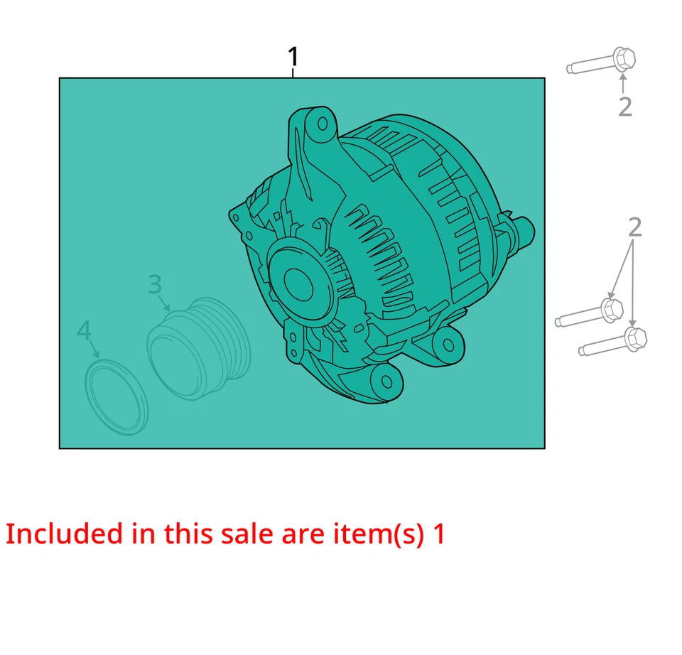 Alternador Ford Edge Lincoln Nautilus 19 2020 21 22 23 con asiento térmico | 200 amperios Foto 4 de 4