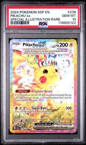 Pokemon Pikachu ex Surging Sparks Special Illustration Rare #238 PSA 10 Gem Mint