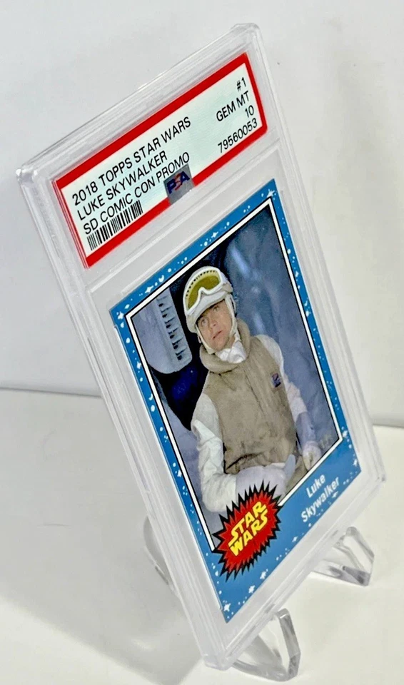 2018 Topps Star Wars Luke Skywalker #1 SDCC Promo /199 PSA 10 Gem Mint - Image 3 of 4