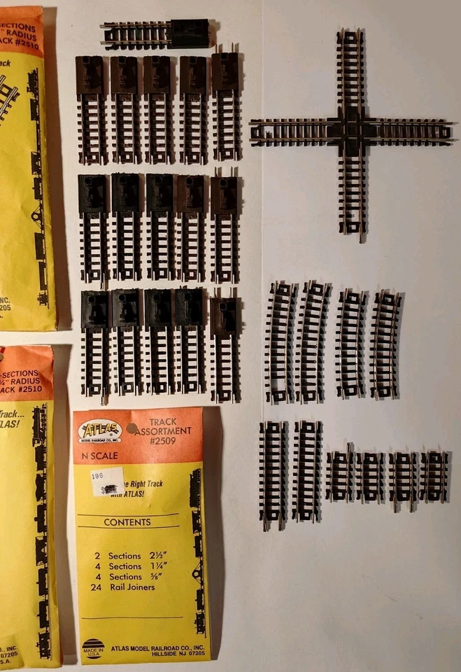 N Scale Lot Of Atlas Track And Bridges 8 Deck 4 Girder Curves Bumpers Sections - Image 3 of 4