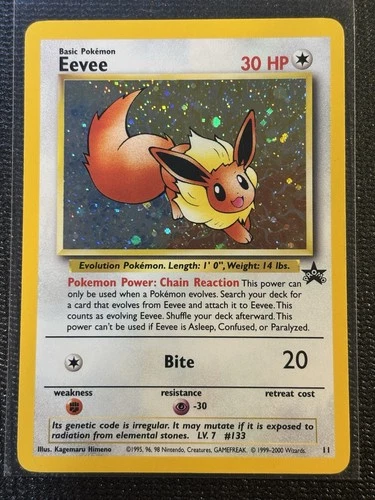 Pokémon Eevee TCG Black Star Holo Promo Card #11
