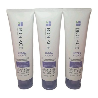 Biolage Hydra Source Blow Dry Shaping Lotion, 5.1 fl oz FULL SIZE, LOT OF 3, NEW