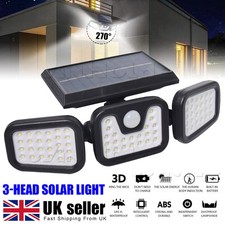 Solar Security Light With Motion Sensor PIR Outdoor Garden Fence Patio