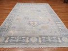 Turkish Oushak Rug, Modern Multicolored Handmade Bohemian Rug 6.2x9 Ft
