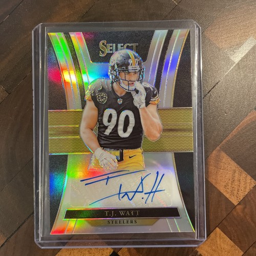 T.J. Watt #RS-TJ 2017 Panini Select Rookie Signatures Prizm card