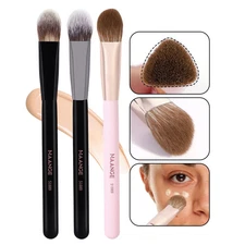   3PCS Contour Brush Kit Triangle Concealer Brush for Liquid Cream Powder B