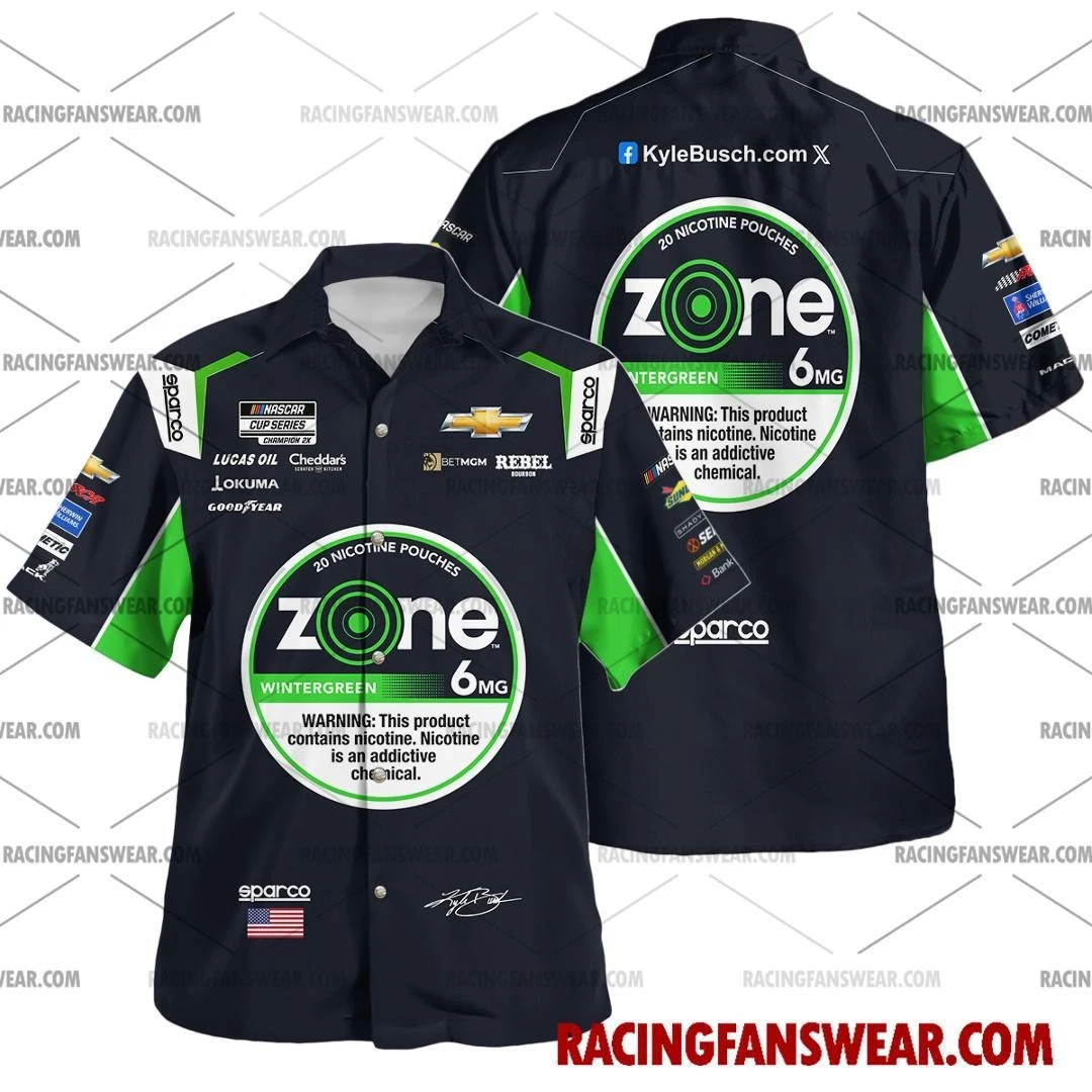 Kyle Busch Nascar Racing 2025 Hawaiian Shirts