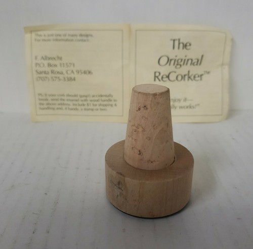 F ALBRECHT THE CORKER WOOD CORK BOTTLE STOPPER COLLECTIBLE SPOTTED COWS - Picture 2 of 3