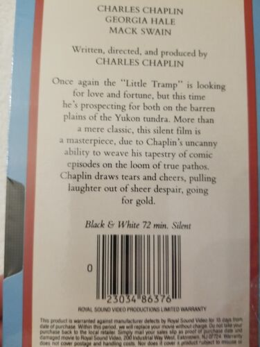 Charlie Chaplin The Gold Rush RSVP Movie Greats VHS New & Sealed - Picture 4 of 10