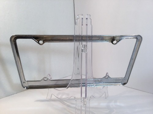 My Other Car Is Horse Vintage Silver Metal Blue License Plate Holder Frame - Picture 5 of 12