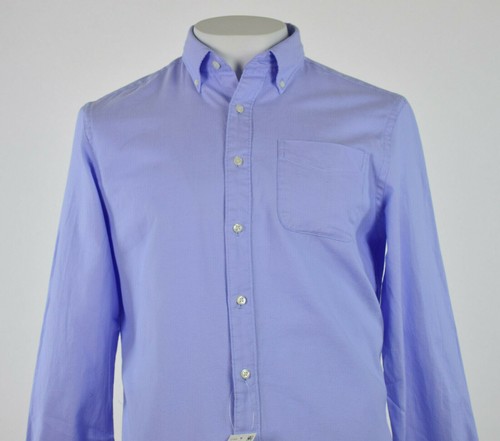 Bloomingdale's El Hombre Tienda Celeste Regularfit Oxford con Botón Camisa M L - Picture 2 of 3