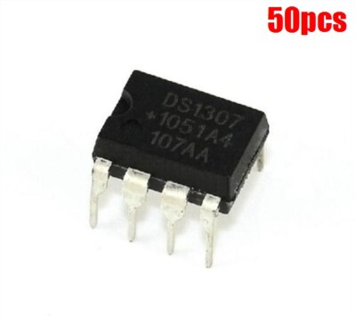 50Pcs DIP8 Real-Time Clock Rtc Serial 512K I2C DS1307 DS1307N New Ic cf