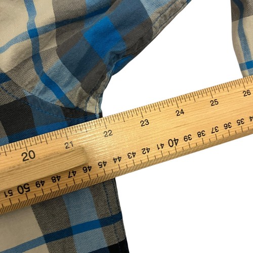 Columbia Shirt Plaid Blue Mens M 100% Cotton Long Sleeve Button Up - Picture 8 of 12