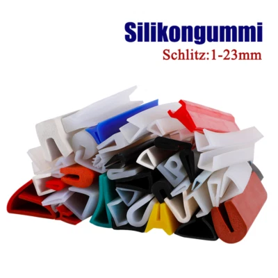 HOMEDIYER U-förmige Silikon-Dichtung Kantenschutzprofil hitzebeständig für Glas/Metall