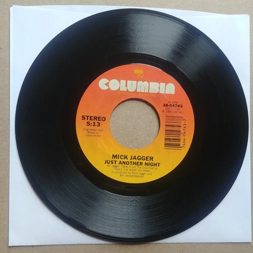 MICK JAGGER Just Another Night 45 7" POP ROCK Record Vinyl The Rolling Stones