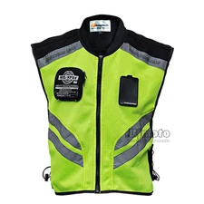 Motorcycle Vest Safety Reflective Waistcoat Hi-Vis Motorbike Riding Visibility