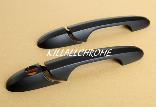 Matt Black Door Handle Covers Trim Set For 2007-2024 Fiat 500 Abarth 595 Cover - Picture 5 of 8