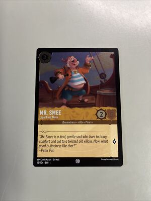 Disney Lorcana - Mr. Smee - Loyal First Mate 15/204 Foil | eBay