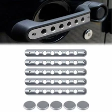 5Pcs Exterior Door Handle Insert Cover For 2007-2018 Jeep Wrangler JK JKU 4 Door